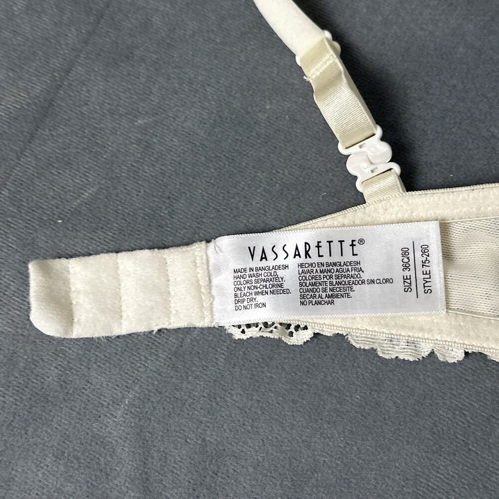 Vintage Vassarette Bra Size 36C 75-260 Leopard Print Lined Underwire Bow Y2K - Picture 8 of 8